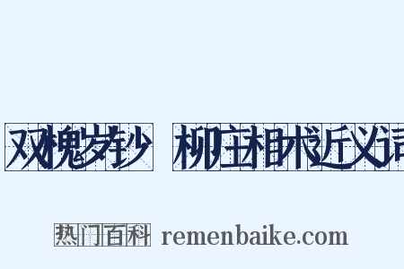 双槐岁钞·柳庄相术近义词是什么意思的图片